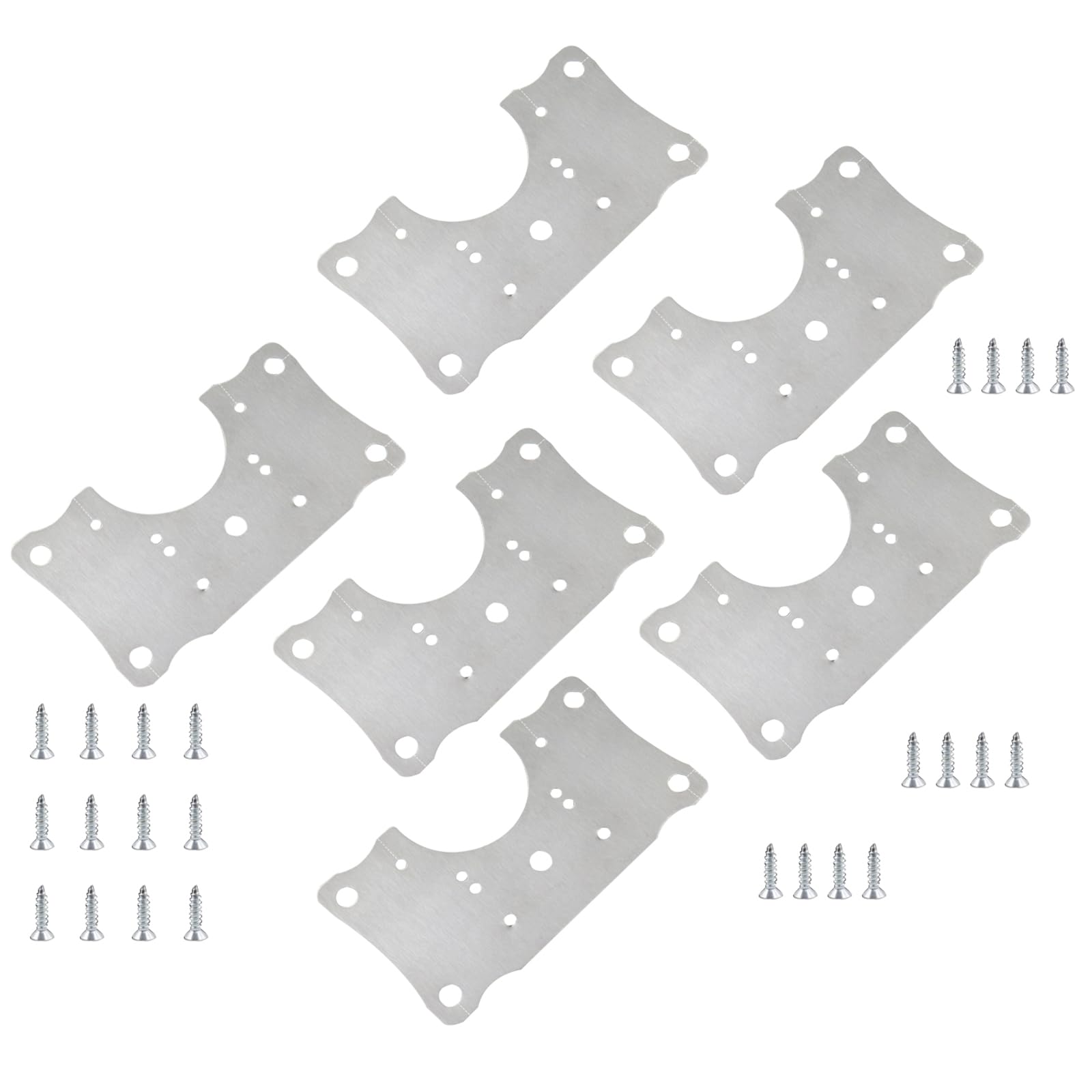 Serplex® 6Pcs Butterfly Repair Plate Stainless Steel Hinge Repair Plate Furniture Cabinet Door Hinge Fixing Installation Piece Serplex® 6Pcs Butterfly Repair Plate Stainless Steel Hinge Repair Plate Furniture Cabinet Door Hinge Fixing Installation Piece